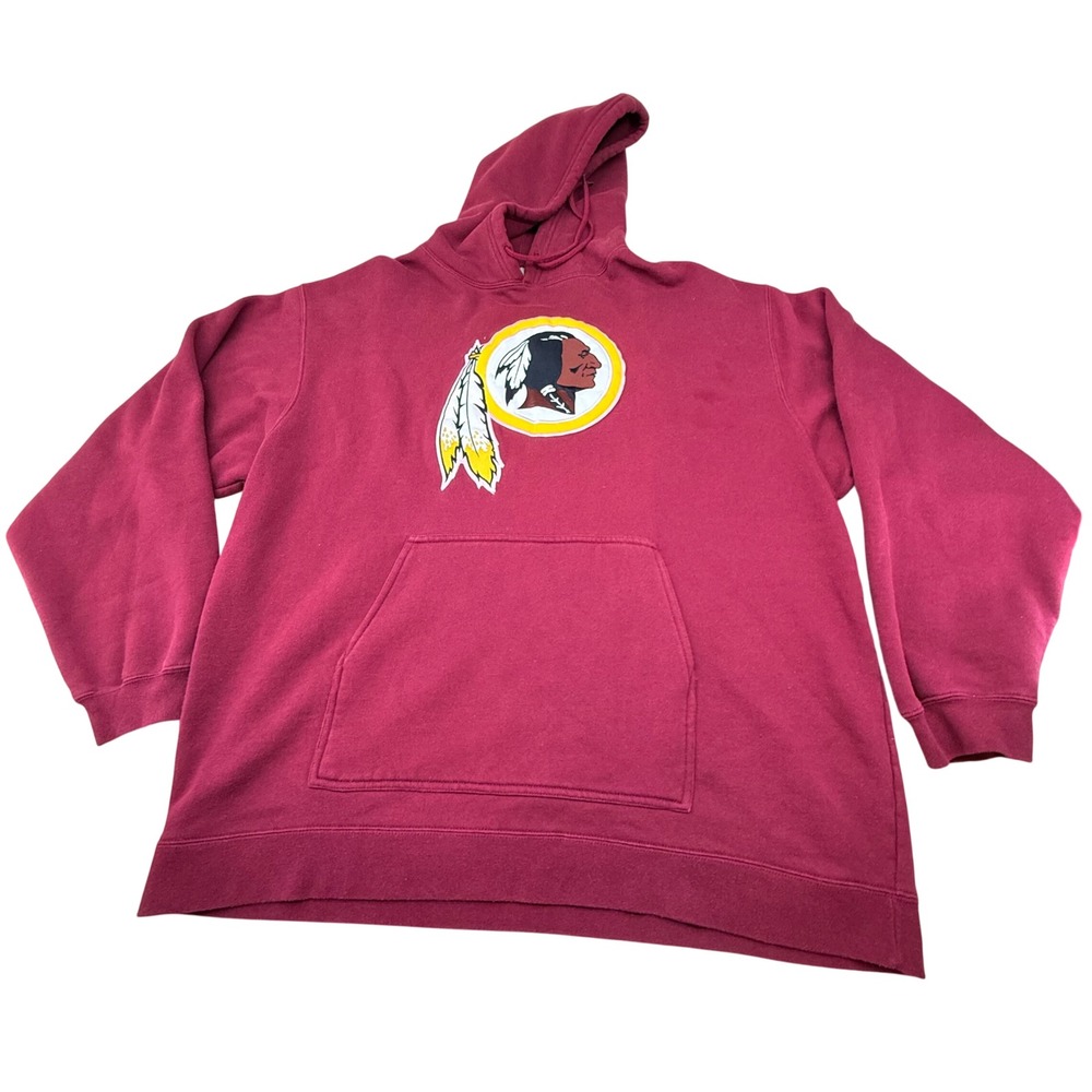 Reebok NFL Washington Redskins Hoodie Mens XL Burgundy Embroidered Pullover